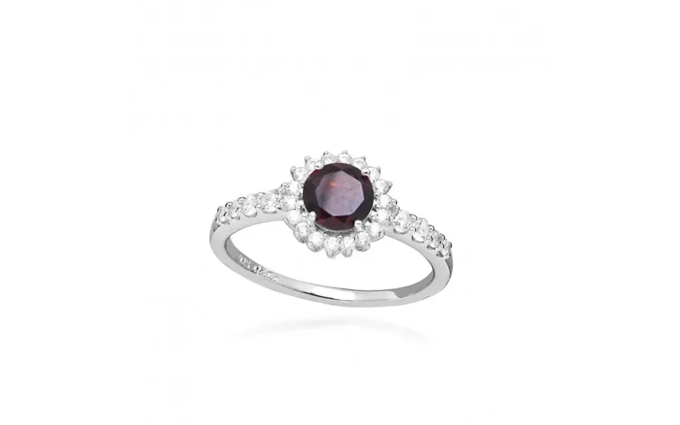 Hope Round Red Garnet Ring - Size 56