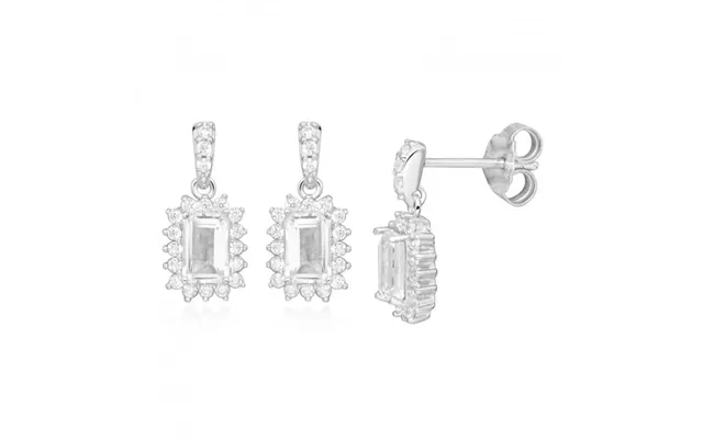 Hope Square White Topaz Drop Earrings product image