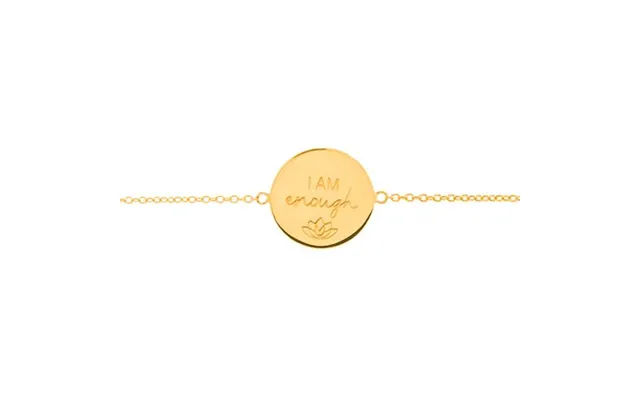 I Am Enough Disc Bracelet In Gold product image