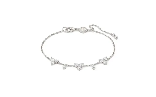 Life Bouquet Rhodium Silver Bracelet With Cz