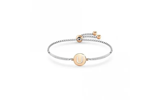 Milleluci Rose Gold And Cz Letter U Bracelet
