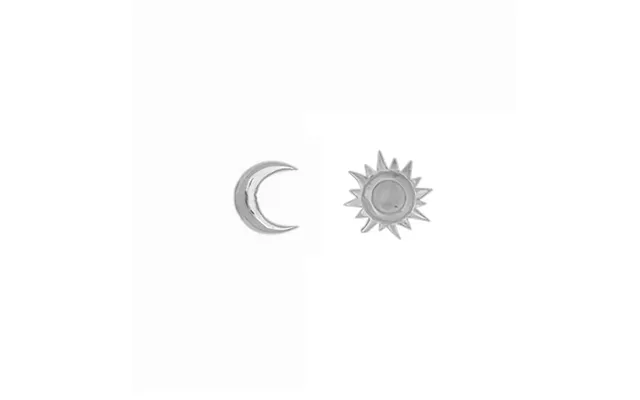 Moon & Sun Earrings In Sterling Silver