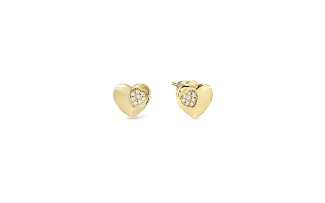 Petit Sparkle 18kt Gold Heart Earrings With Cz