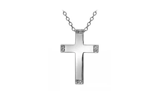 Silver Cross Hope Pendant Necklace