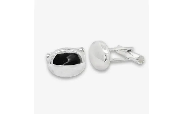 Silver Rounded Oval Cufflinks