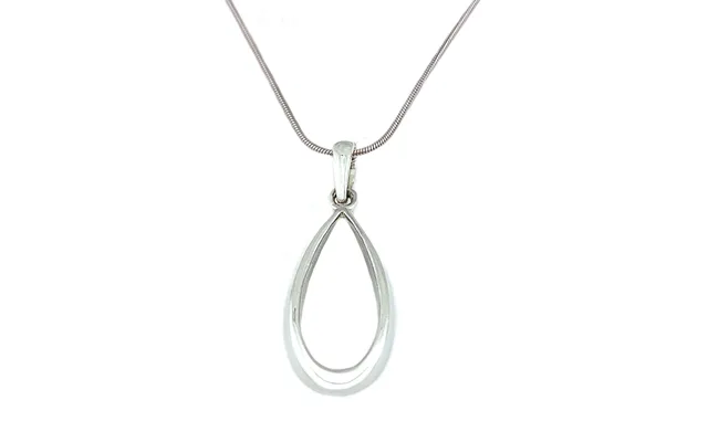 Silver Teardrop Pendant Necklace