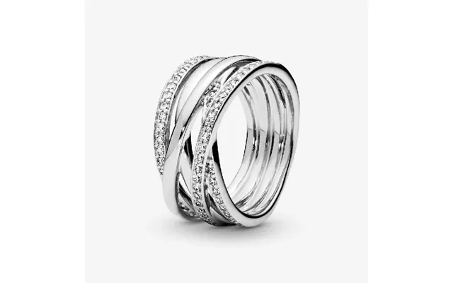 Sparkling & Polished Lines Ring - Size 54 product image