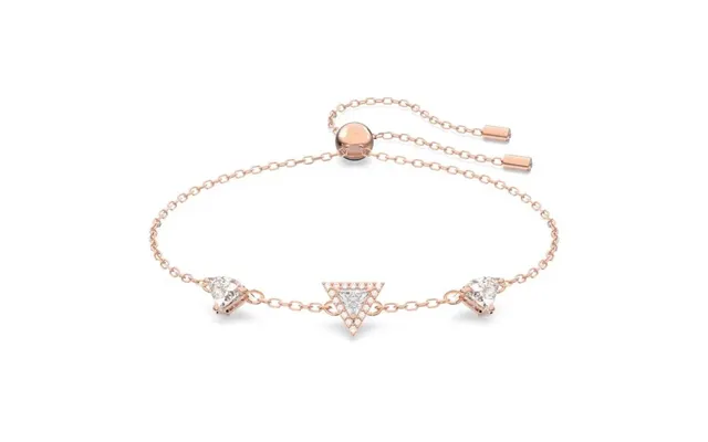 Stilla Bracelet With Triangle-cut White Crystal In Rose Gold