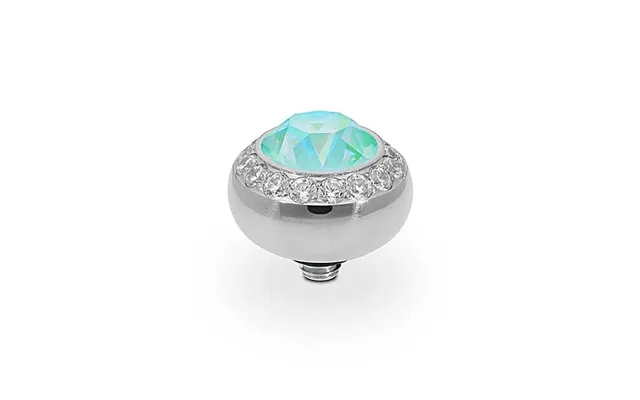 Tondo Deluxe Silver And Silky Sage Delite Ring Gem Top - 10mm product image