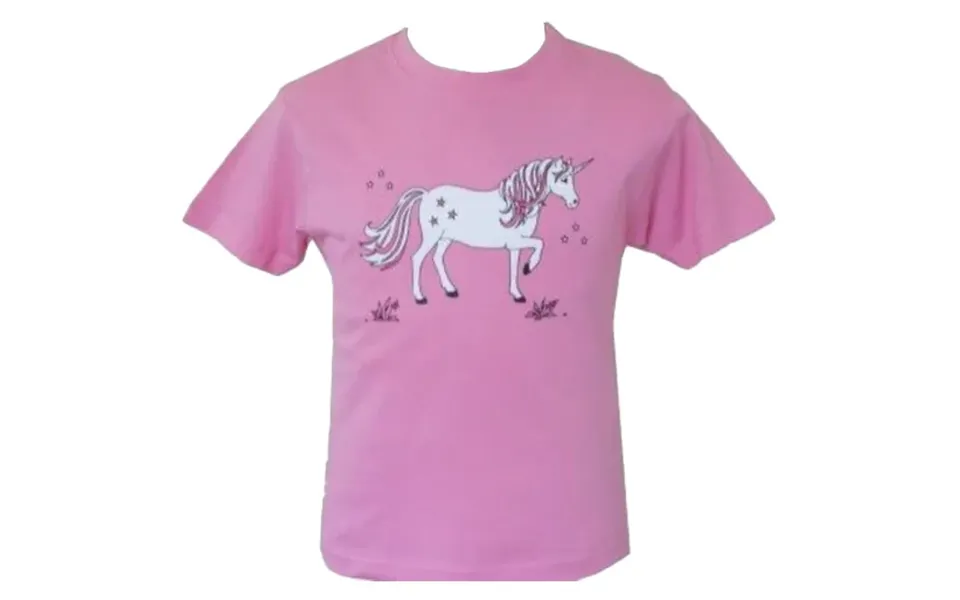 British Country Collection Dancing Unicorn Childs Tee - Pink 3-4 Years