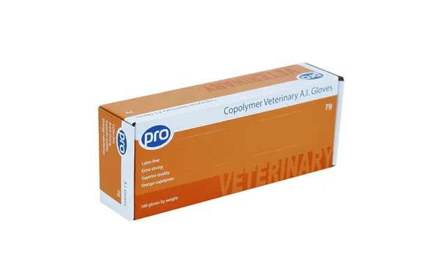 Copolymer Veterinary Ai Gloves - Orange 100 Pack product image