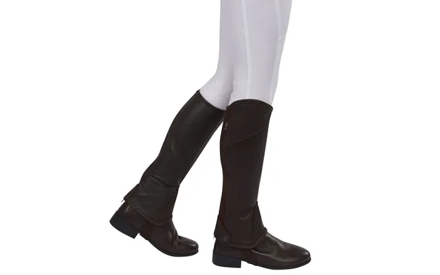 Dublin Children's Stretch Fit Half Chaps - Brown L