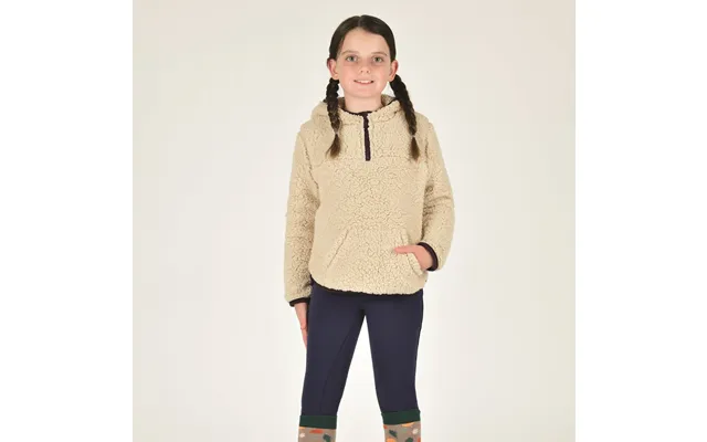 Dublin Kids Talia Teddy Pullover - Natural Fur Plum Perfect Trim 10 Years