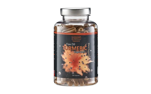 Golden Paste Company Turmeric With Pepper & Flax Oil Capsules - 180 Capsules product image