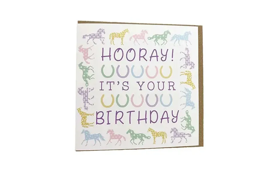Gubblecote Beautiful Greetings Card - Hooray One Size