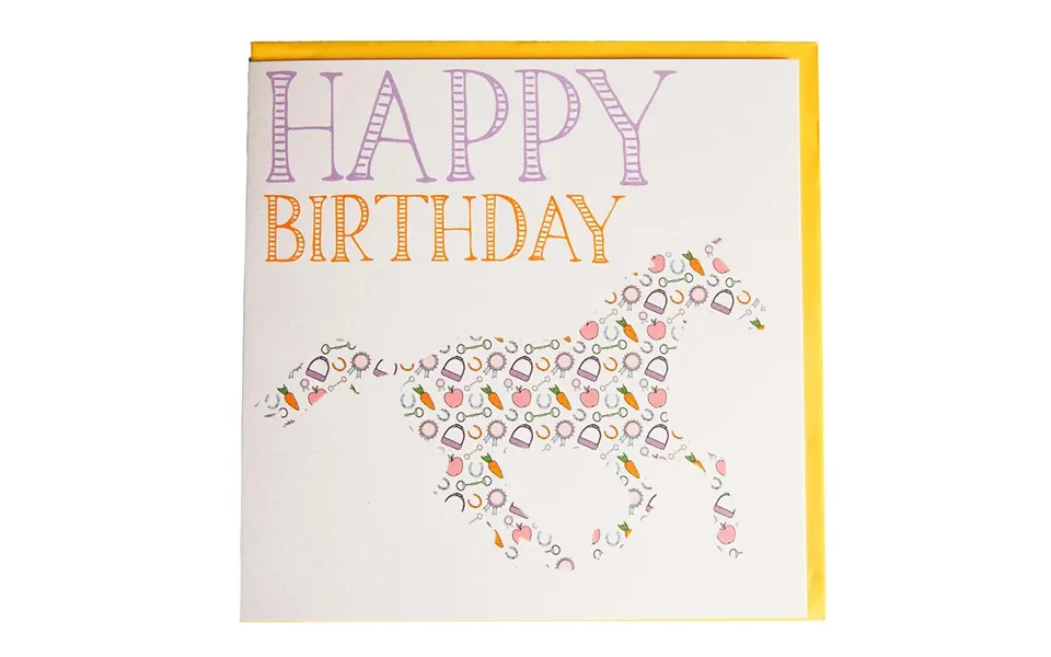 Gubblecote Beautiful Greetings Card - Thoroughbred Happy Birthday One Size