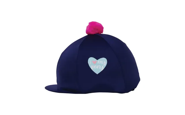I Love My Pony Collection Hat Cover By Little Rider - Navy Pink One Size product image