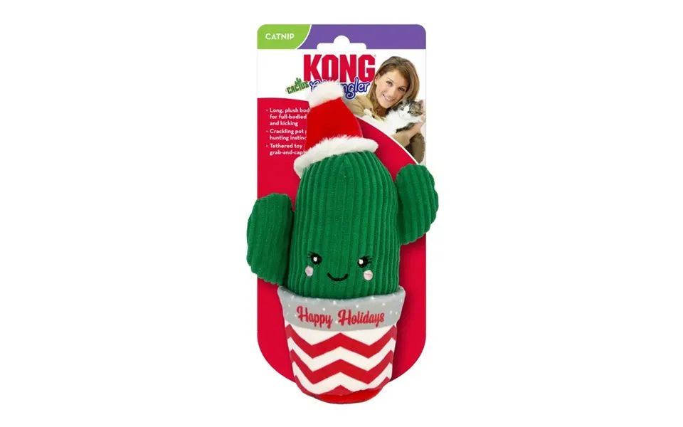 Kong Holiday Cat Wrangler Cactus - One Size