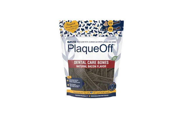 Plaqueoff Dental Care Bones - Bacon 13 Pack