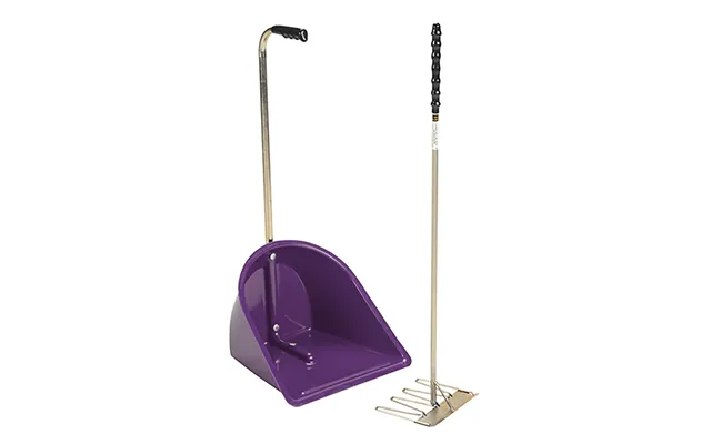 Stubbs Stable Mate High Manure Collector With Rake - Purple