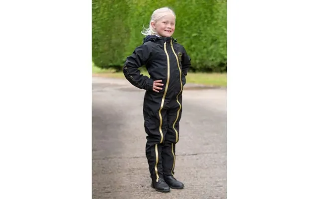 Supreme Products Active Show Rider Children's Waterproof Onesie - Black Gold S product image