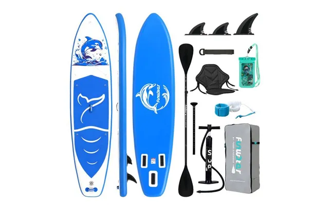 Eu Direct Funwater Inflatable Stand Up Paddle Board 350×84×15cm Max Load 180kg 2 1 Person Sup With Seat - Adjustable Pad