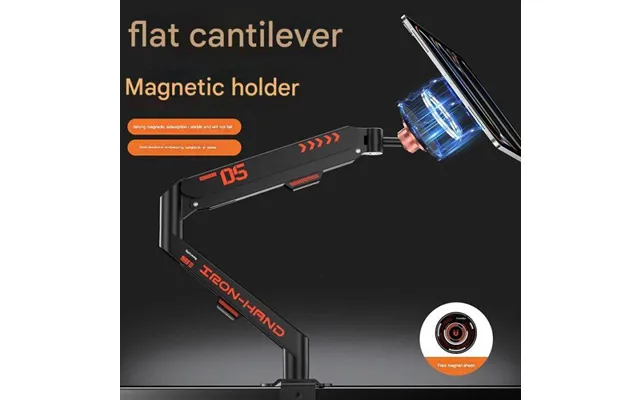 Magsafe Magnetic Ipad Stand - Aluminum Desk Clamp Tablet Holder With Adjustable Height Angle For Gaming