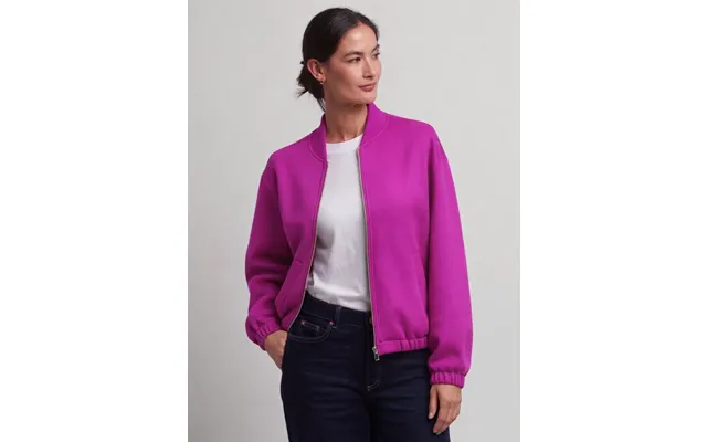 Lora Wool Cashmere Bomber Jacket - Bright Pink 16