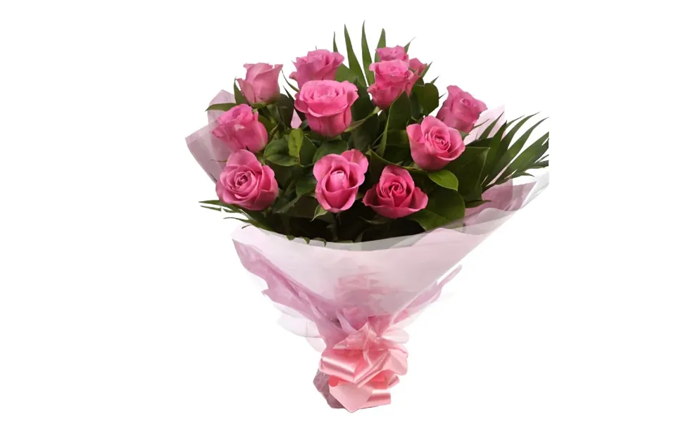 12 Luxury Pink Roses Bouquet