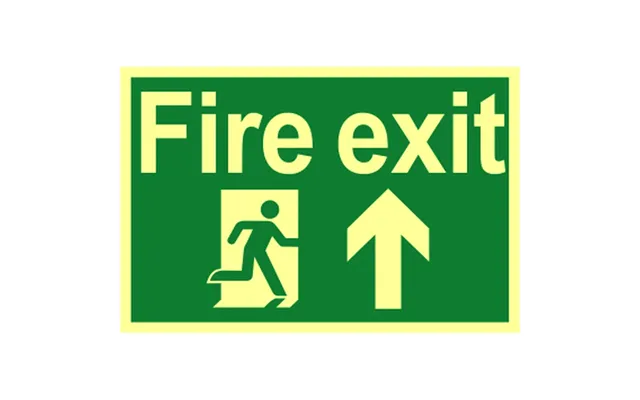 Fire Exit Running Man Arrow Up Pho 300 X 200mm