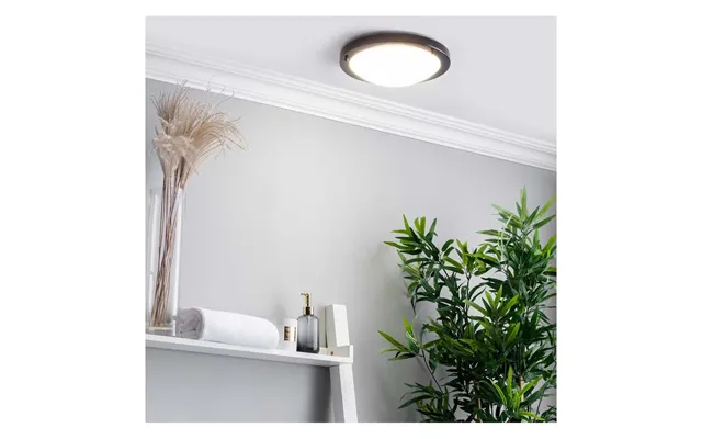 Spa Delphi Satin Black Large Led Ceiling Light 4000k Ip44