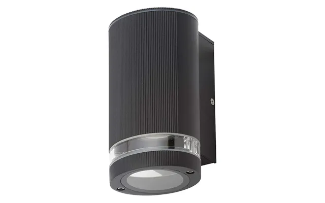 Zinc Helix Up Or Down Wall Light Black Ip44