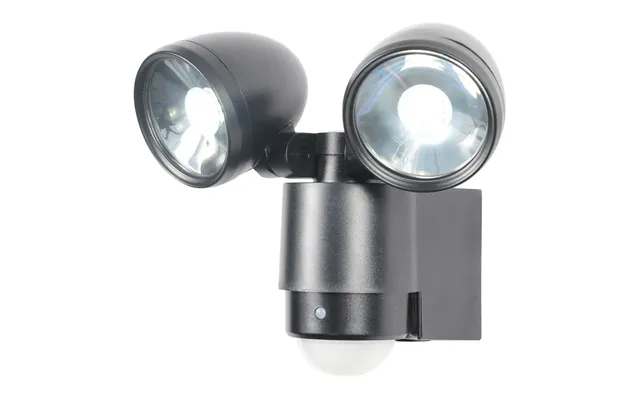 Zinc Sirocco Led Twin With Pir Ip44