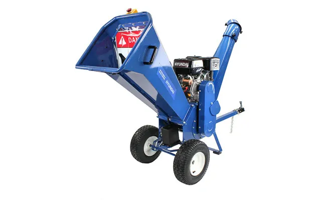 Hyundai 420cc 100mm Petrol Wood Chipper Shredder - Mulcher