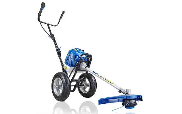Hyundai 52cc Petrol Wheeled Grass Trimmer 43cm Cutting Width Large Wheels
