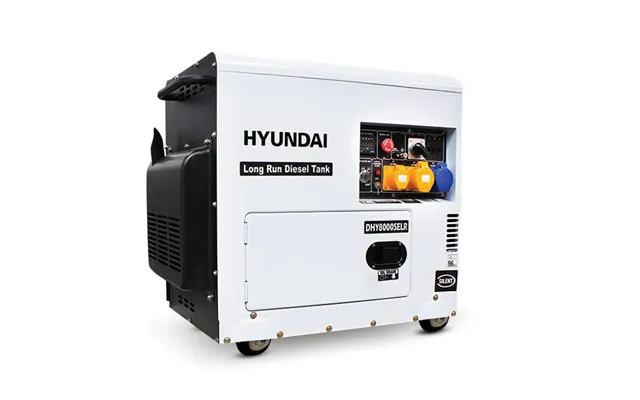 Hyundai 5.8kw 7.5kva* Silenced Diesel Generator - 3000rpm