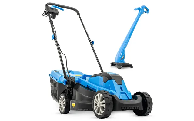 Hyundai Electric Lawn Care Bundle - 1300w 33cm Cut Lawn Mower & 250w Grass Trimmer