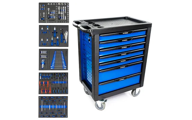 Hyundai Tool Chest 175 Piece 7 Drawer Castor Mounted Roller Cabinet