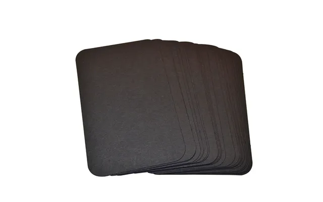 100 Black Rounded Blank Business Cards 250gsm - Stamp