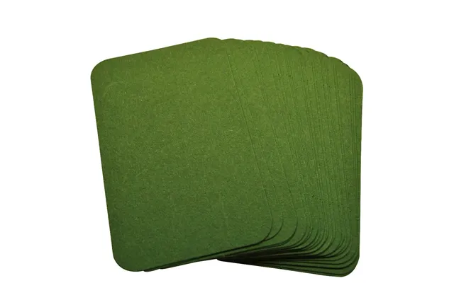 100 Dark Green Rounded Blank Business Cards 250gsm - Stamp