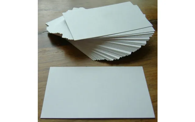 100 X White Blank Business Cards - 250gsm Ultra White Card