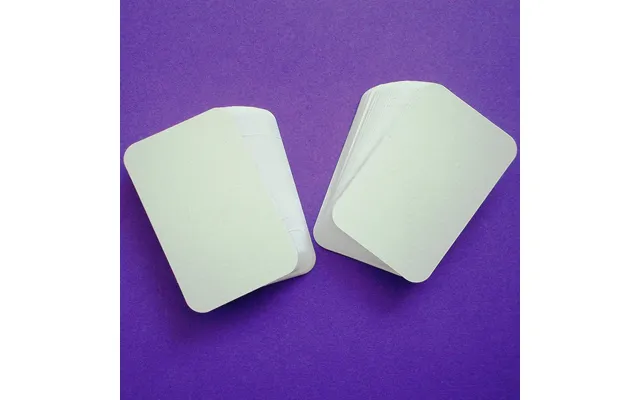 100 X White Rounded Blank Business Cards - 250gsm Ultra White Card
