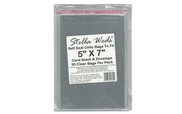 1000 X Clear Self Seal Bags To Fit 5x7 Card Blank & Envelope