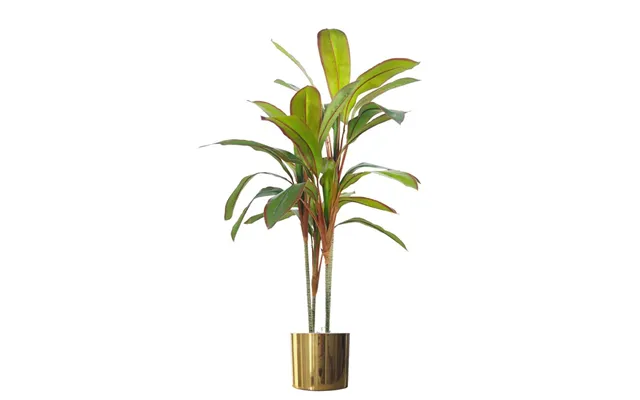 100cm Artificial Realistic Dracaena Tropical Plant With Gold Metal Planter product image