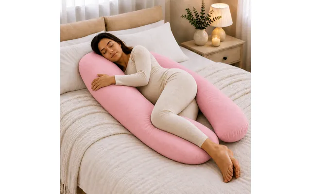 12 Ft Maternity Pillow And Case - Light Pink
