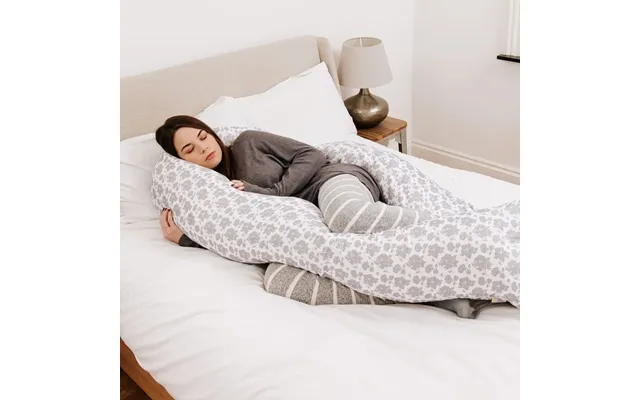 12 Ft Maternity Pillow Case - Grey Floral