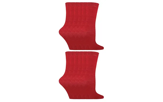 12 Pack Kids Solid Colour Cotton Socks - 12-3 Uk Red product image