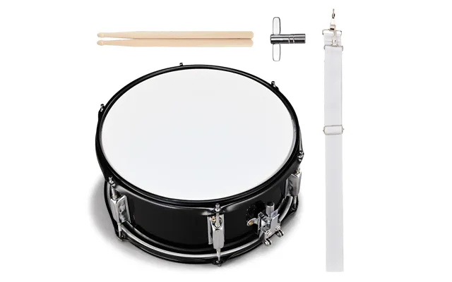 12 X 5.5 Inches Professional Marching Snare Drum & Drum Stick & Strap & Wrench Kit Black