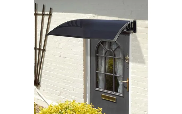 1.2m Tinted Door Canopy - Black
