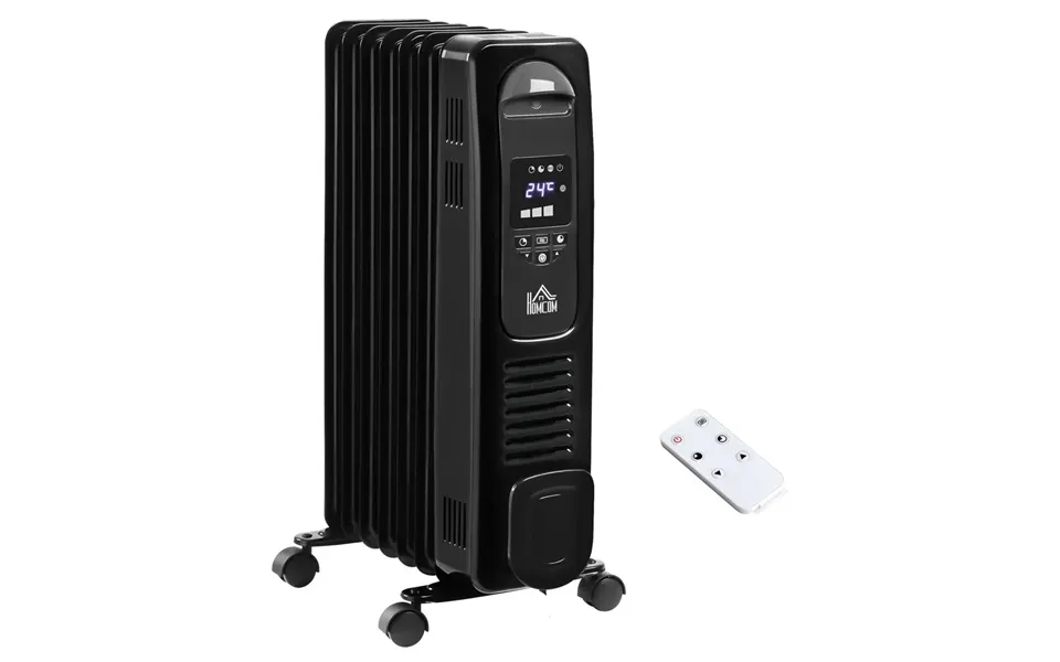1500w Electric Oil Filled Radiator With Led Display - Portable Heater For Efficient Heating